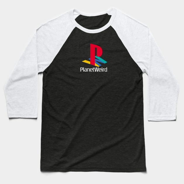 Planet Weird is now on Twitch! (white text) Baseball T-Shirt by PlanetWeirdPod